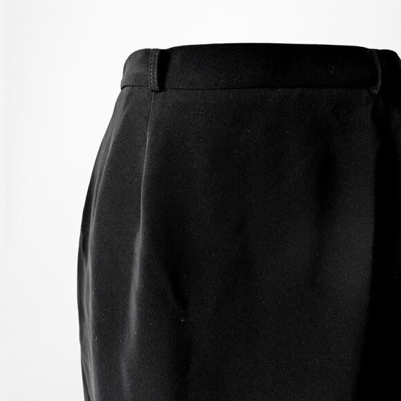 Vintage Y2K Kasper Black High Waisted Knee Length Bodycon Pencil Skirt Size M - Picture 6 of 6